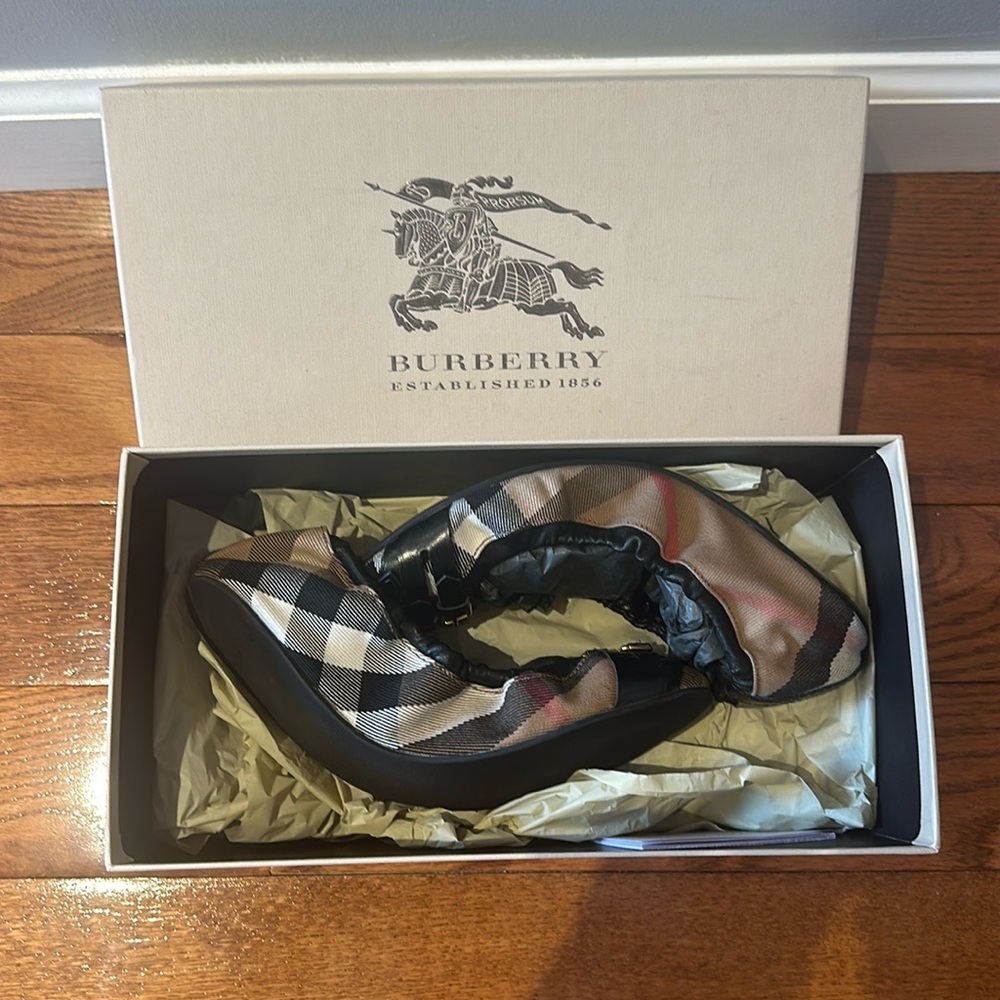 Burberry Bridle Check Ballerina Flats